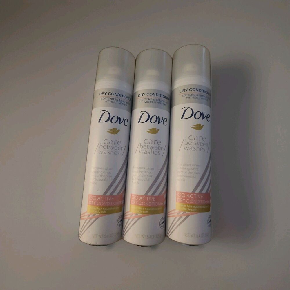 Lot of 3- Dove Go Active Dry Conditioner 3 Cans 5 oz. Each NEW